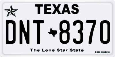 TX license plate DNT8370