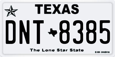TX license plate DNT8385