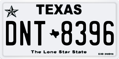 TX license plate DNT8396
