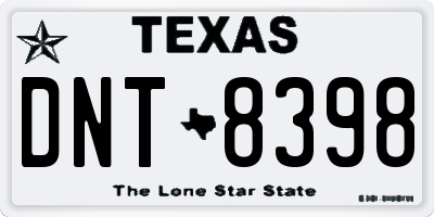 TX license plate DNT8398