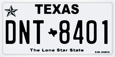 TX license plate DNT8401