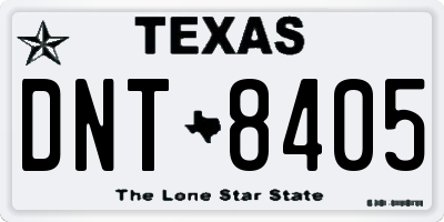 TX license plate DNT8405