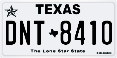 TX license plate DNT8410