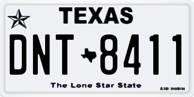 TX license plate DNT8411