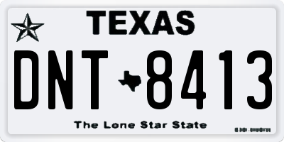 TX license plate DNT8413