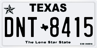 TX license plate DNT8415