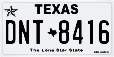 TX license plate DNT8416