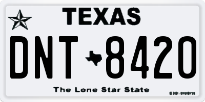 TX license plate DNT8420