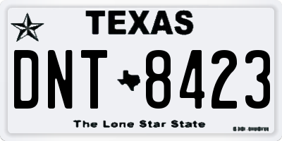 TX license plate DNT8423