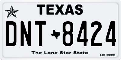 TX license plate DNT8424