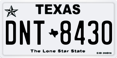 TX license plate DNT8430