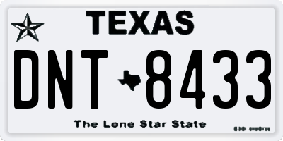 TX license plate DNT8433