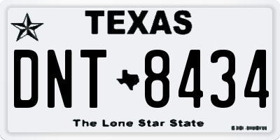 TX license plate DNT8434