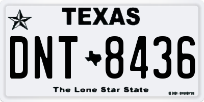TX license plate DNT8436