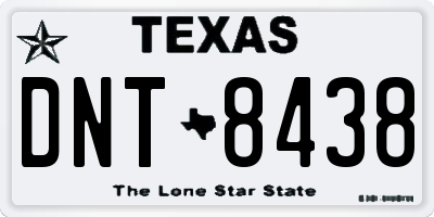 TX license plate DNT8438