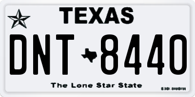 TX license plate DNT8440
