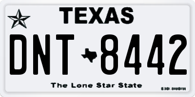 TX license plate DNT8442