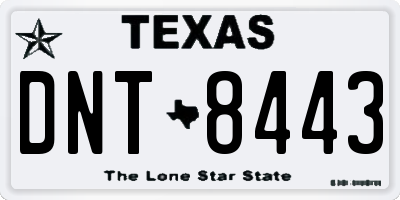 TX license plate DNT8443