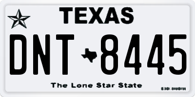 TX license plate DNT8445