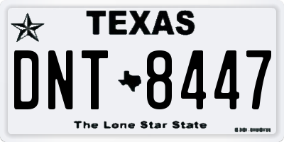TX license plate DNT8447