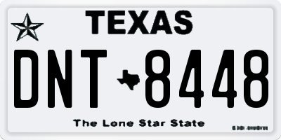 TX license plate DNT8448