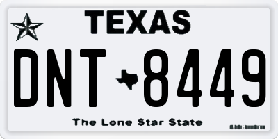 TX license plate DNT8449