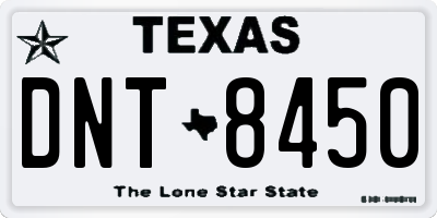 TX license plate DNT8450