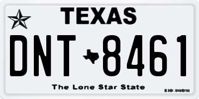 TX license plate DNT8461