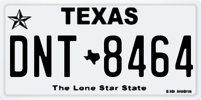 TX license plate DNT8464