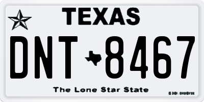 TX license plate DNT8467