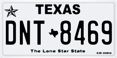 TX license plate DNT8469