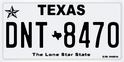 TX license plate DNT8470