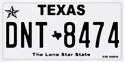 TX license plate DNT8474