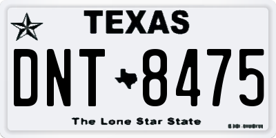TX license plate DNT8475