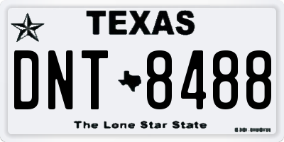 TX license plate DNT8488