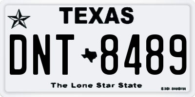 TX license plate DNT8489