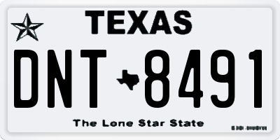 TX license plate DNT8491