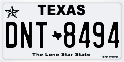 TX license plate DNT8494