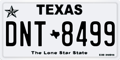 TX license plate DNT8499