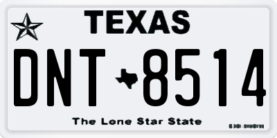 TX license plate DNT8514
