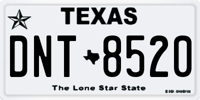 TX license plate DNT8520
