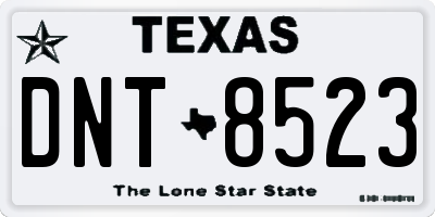 TX license plate DNT8523