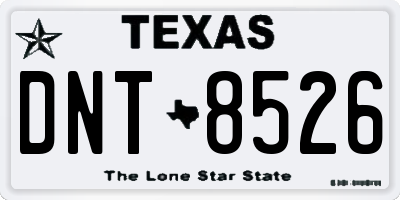TX license plate DNT8526