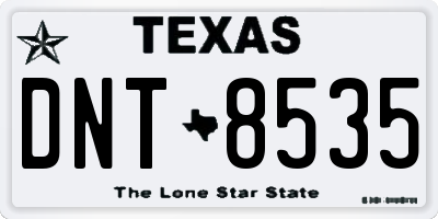 TX license plate DNT8535