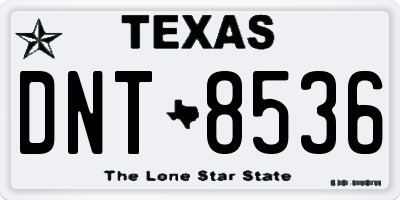 TX license plate DNT8536