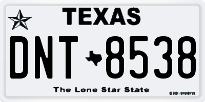 TX license plate DNT8538