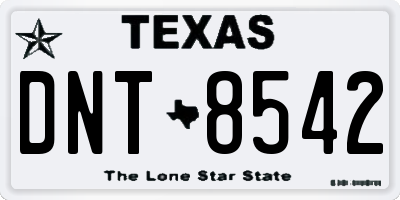 TX license plate DNT8542
