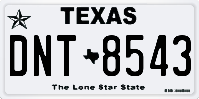 TX license plate DNT8543