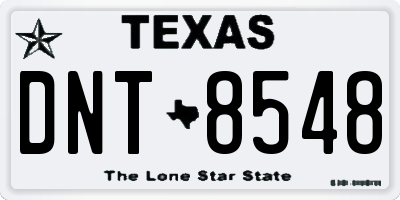 TX license plate DNT8548