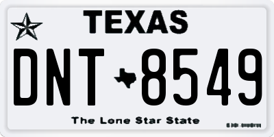 TX license plate DNT8549